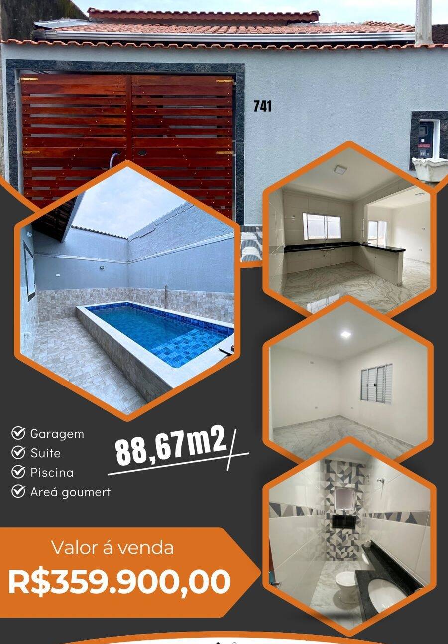 #24124 - Casa para Venda em Mongaguá - SP